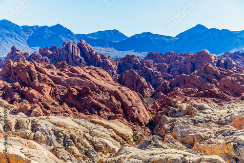 Rock formations in Valley of Fire State Park  Nevada USA