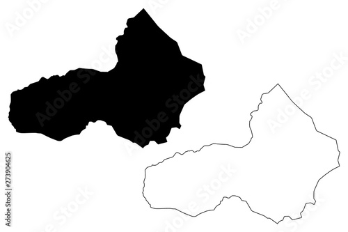 Fényképezés Pursat Province (Kingdom of Cambodia, Kampuchea, Provinces of Cambodia) map vect