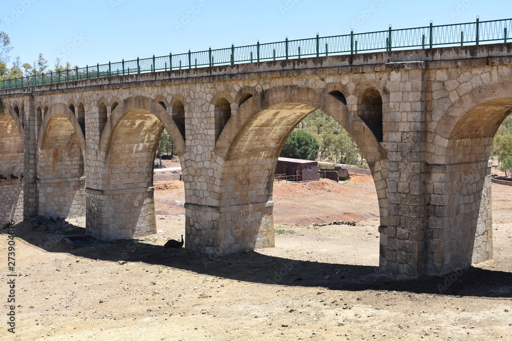 Abandoned bridge in Castillo de la Guarda (Seville, Spain)