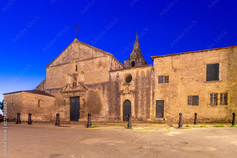 Arles. The old church of Notre Dame de la Major at dawn.