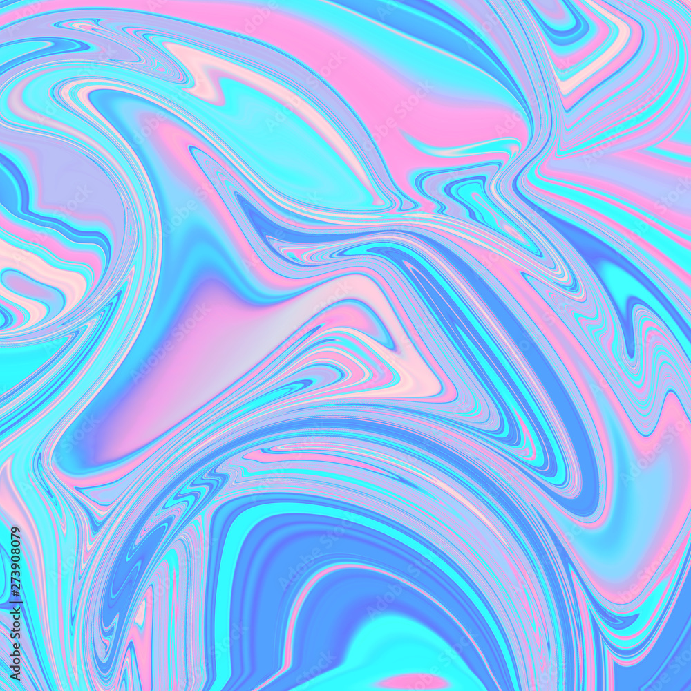 Abstract concept with neon colorful fluid art