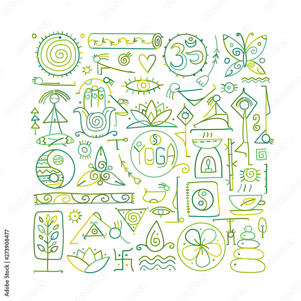 Fototapeta premium Yoga background for your design