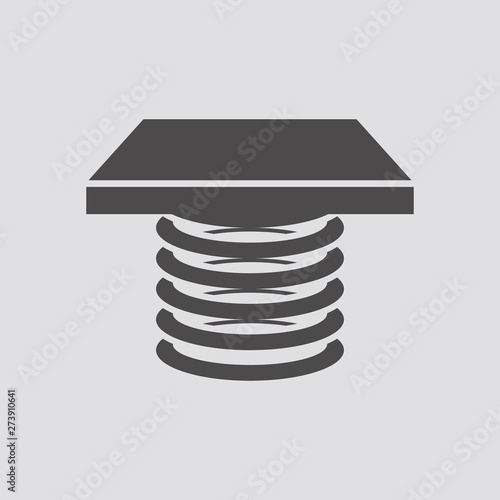 Board on spring icon in flat style.Vector illustration.