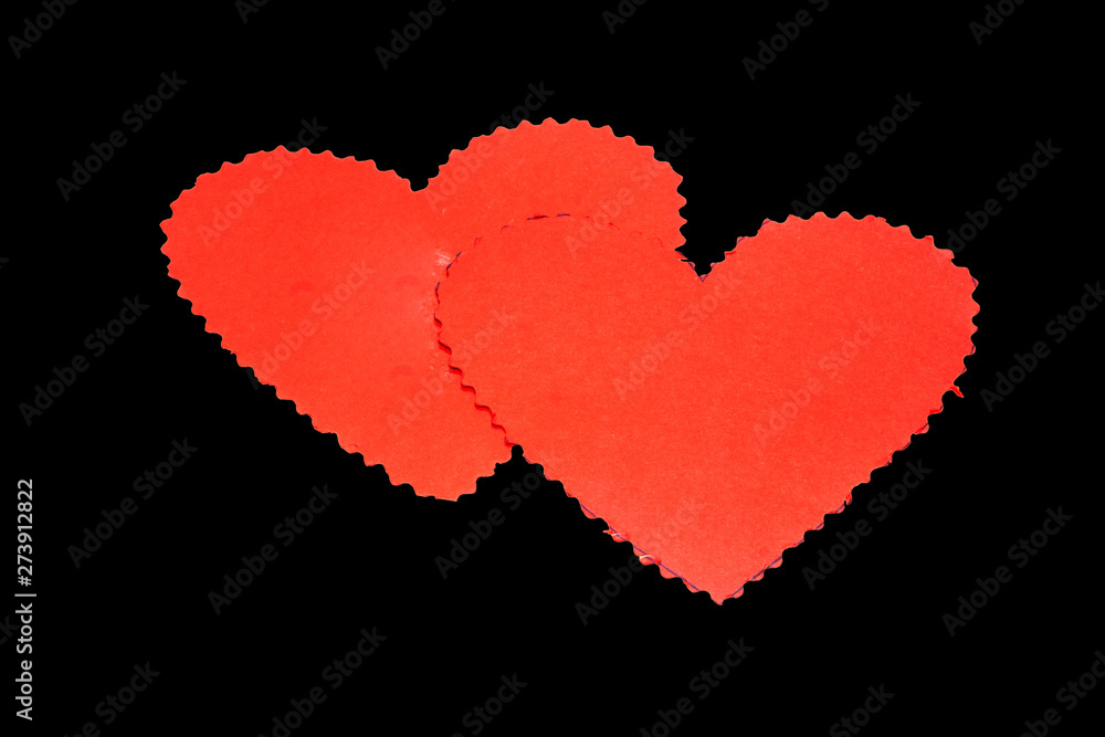 paper heart isolated on white background