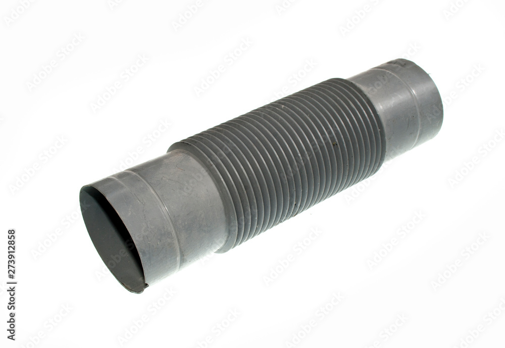 corrugated pipe isolated on white background corrugated pipe isolated on white background