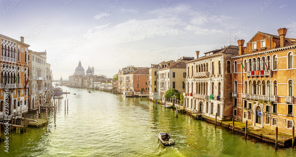 early morning at grand canal in venice