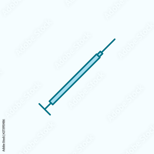 Cosmetic syringe field outline icon