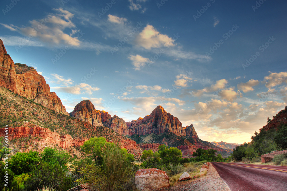 Fototapeta premium Road Leading into Zion National Park