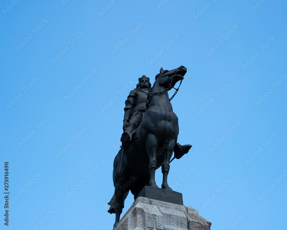 Detail of the monument to the Battle of Grunwald erected in Kraków