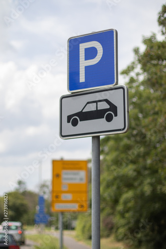 Parkschild, Parken, PKW Parkplatz, Parkplatz