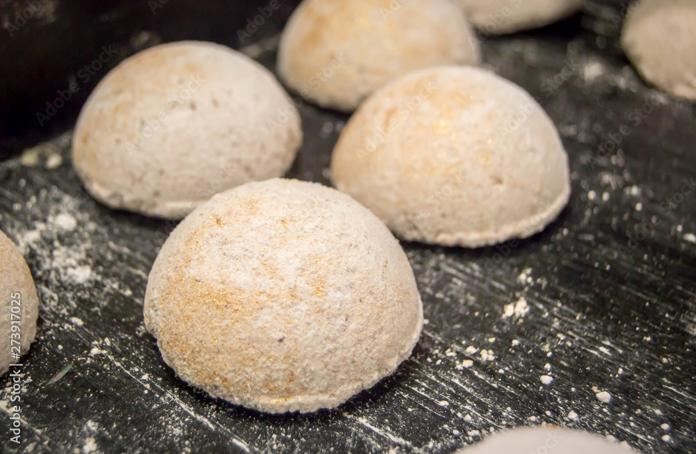 Home made bath bombs cut in half Home made bath bombs cut in half