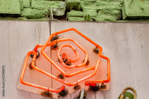 Neon Rose on a Storefront