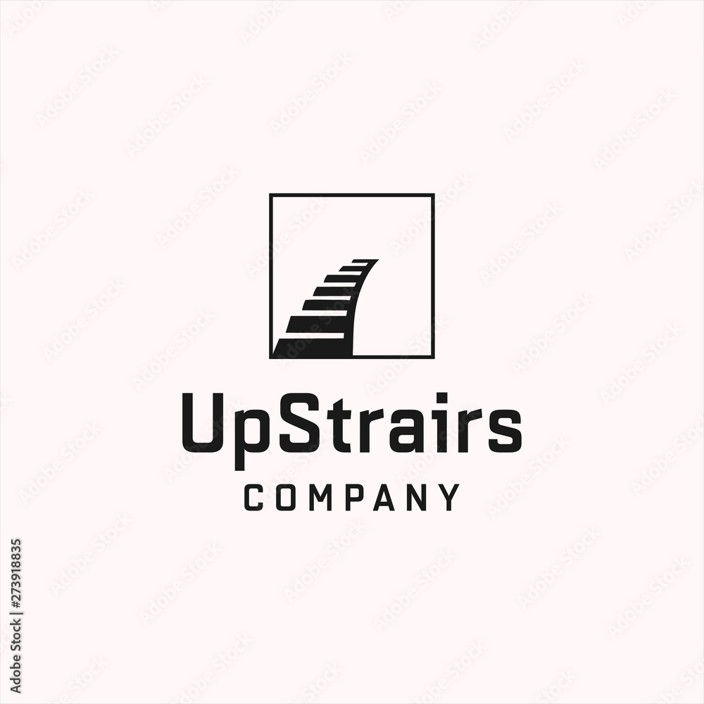 stairs logo icon illustration vector graphic template download