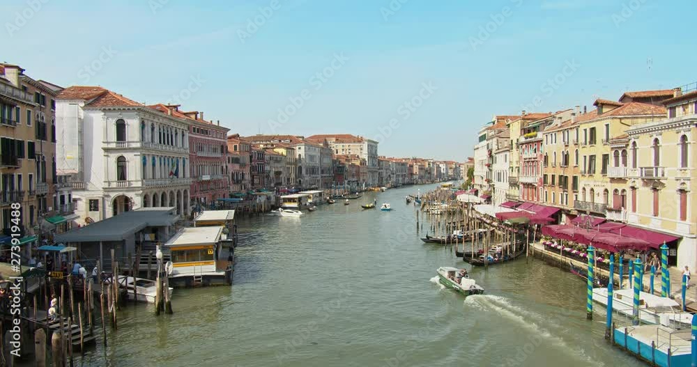 Venice Grand Canal View from Rialto Bridge on a sunny day Venice Grand Canal View from Rialto Bridge on a sunny day