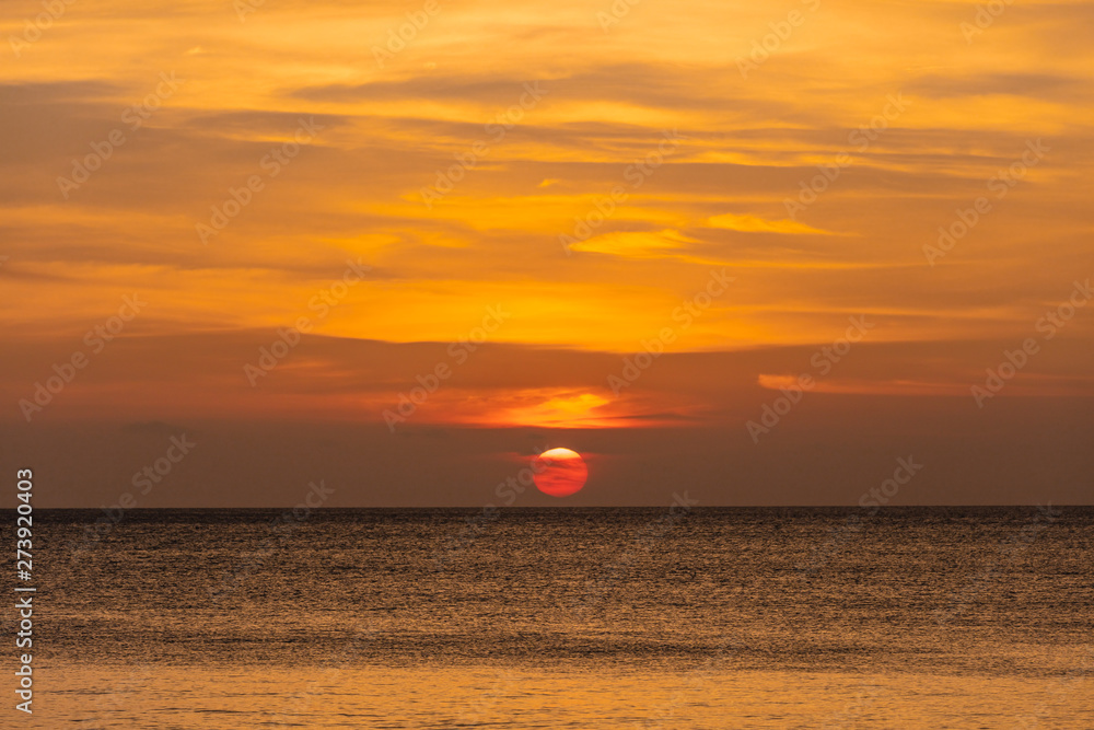 sunset over the sea at Kizimkazi in Unguja aka Zanzibar Island Tanzania East Africa