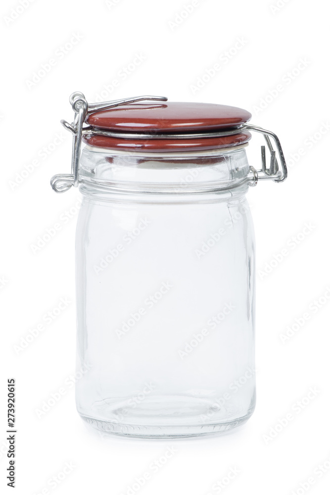 Empty glass jar with lid Empty glass jar with lid