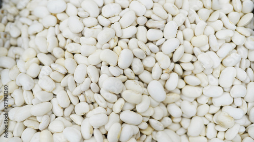 white beans texture as background. Top view.