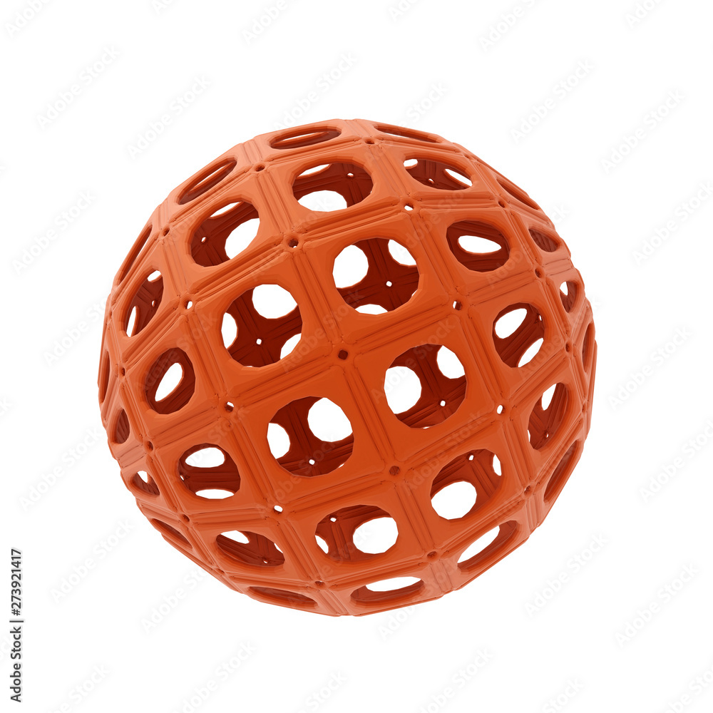 3d rendering of terracotta sphere 3d rendering of terracotta sphere