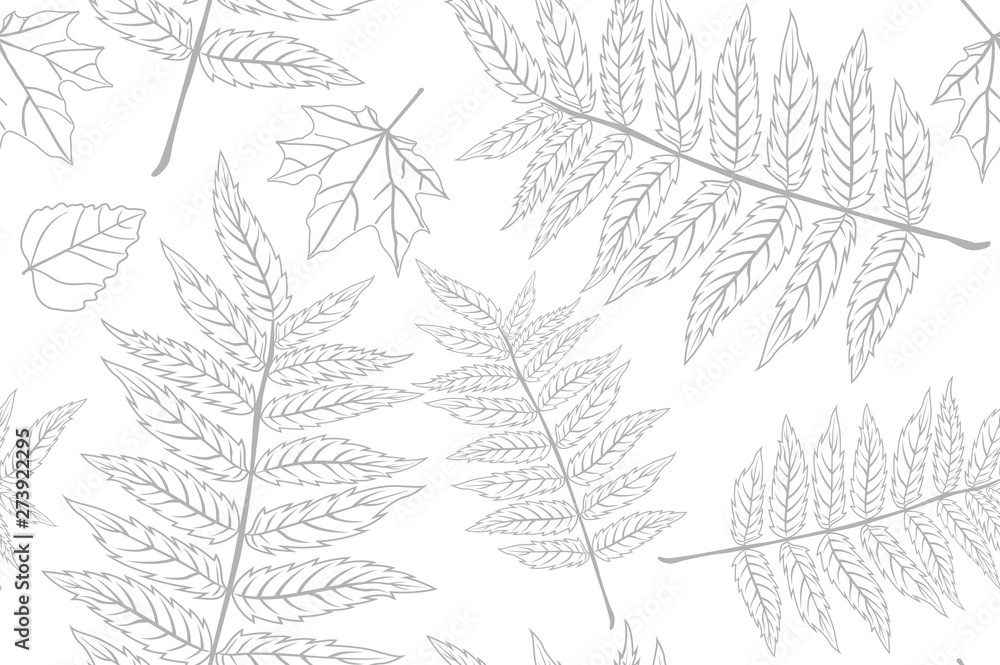 autumn pattern sheet seamless. Leaves of the fern. Pattern for the fabric. Fern print. Trend autumn pattern. Cloth shirt pattern. vector, eps 10