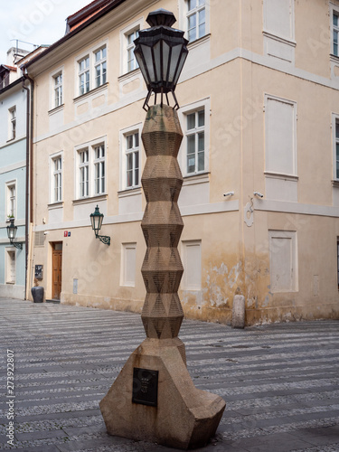 Photography Cubist Lamp Post on Jungmann Square in Prague