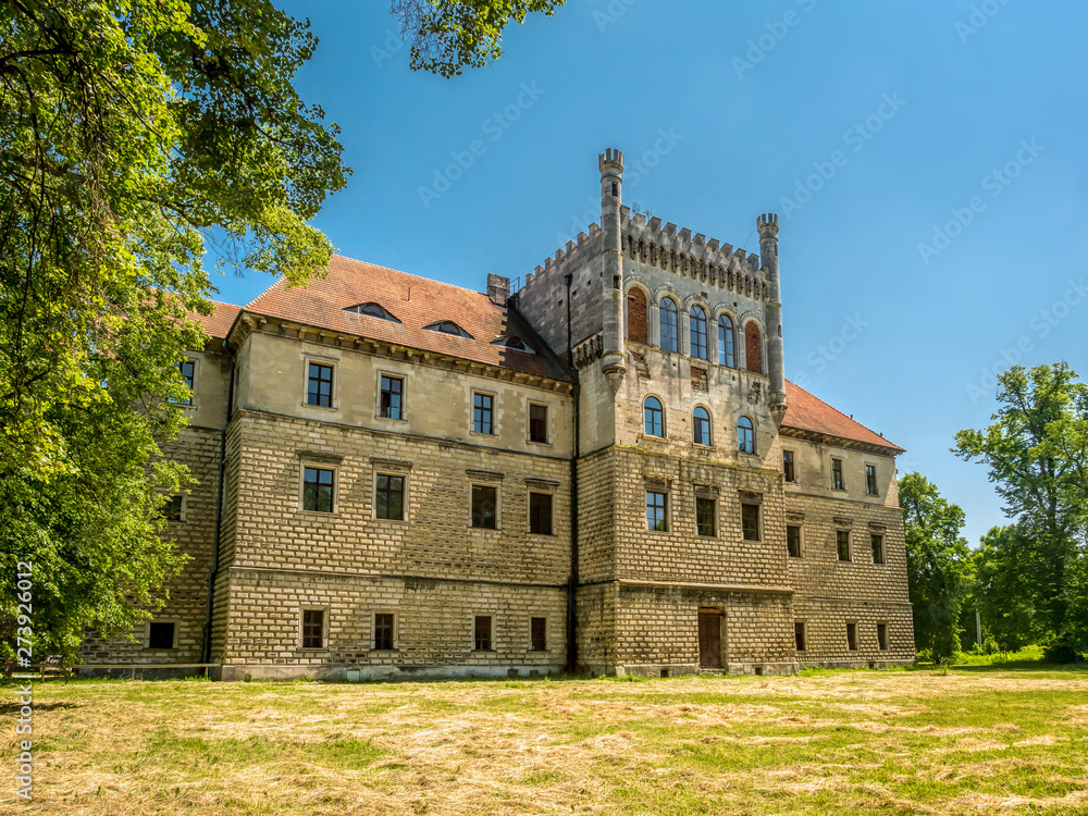 Mirow Castle in Ksiaz Wielki, Poland