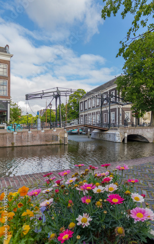 Historic Dutch lift bridge in Schiedam, The Netherlands photo