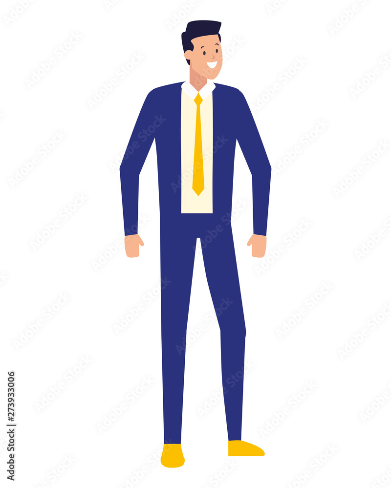 businessman character portrait on white background businessman character portrait on white background