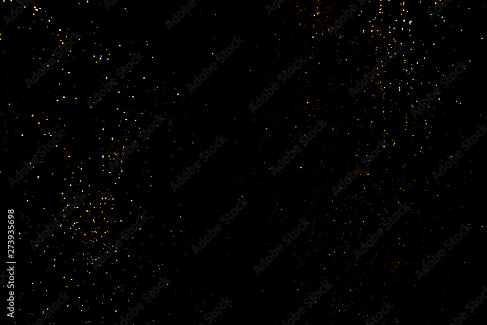 Gold abstract bokeh. Black background. Holyday concept Gold abstract bokeh. Black background. Holyday concept