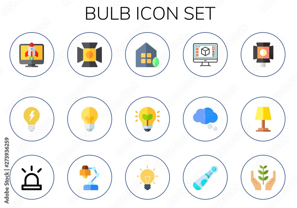 bulb icon set bulb icon set