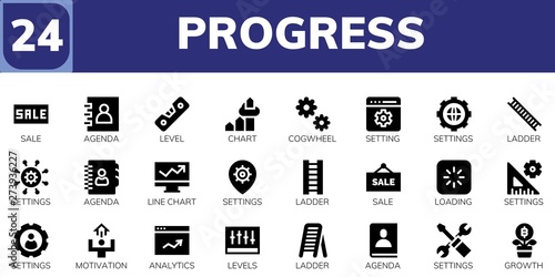 progress icon set