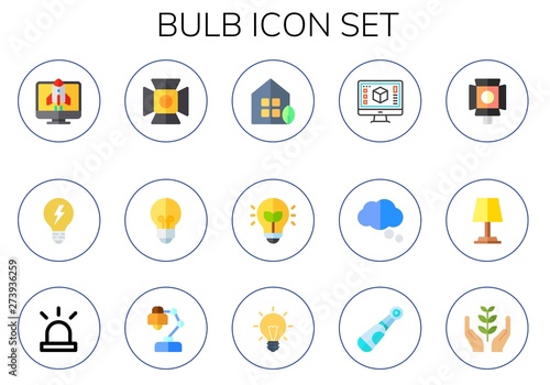 bulb icon set