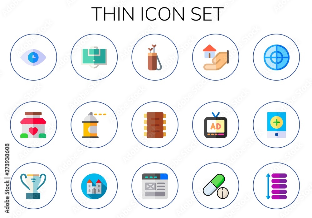 thin icon set thin icon set