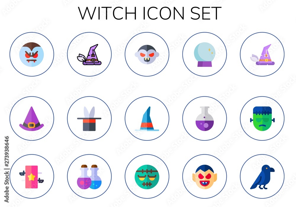 witch icon set