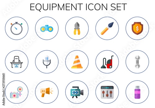 equipment icon set