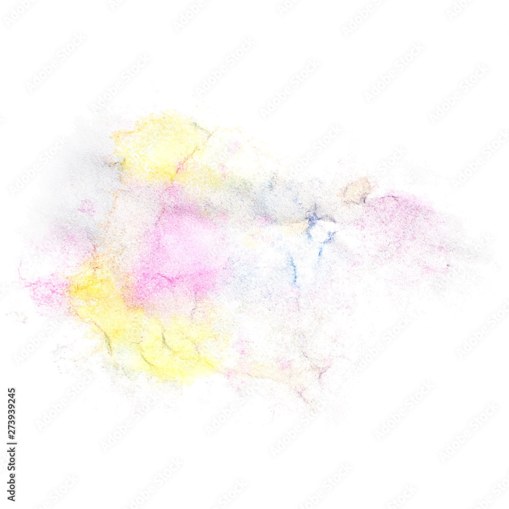Abstract isolated colorful watercolor splash. Vector illustration