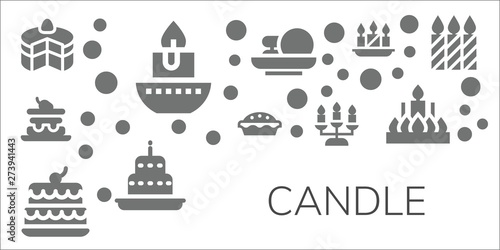 candle icon set