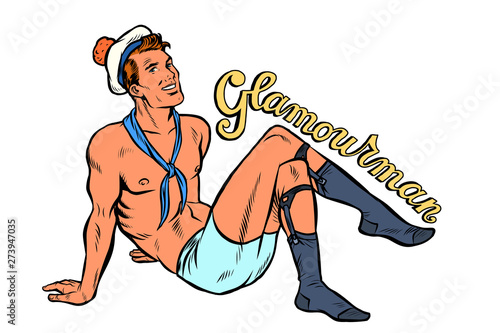sexy pinup sailor man