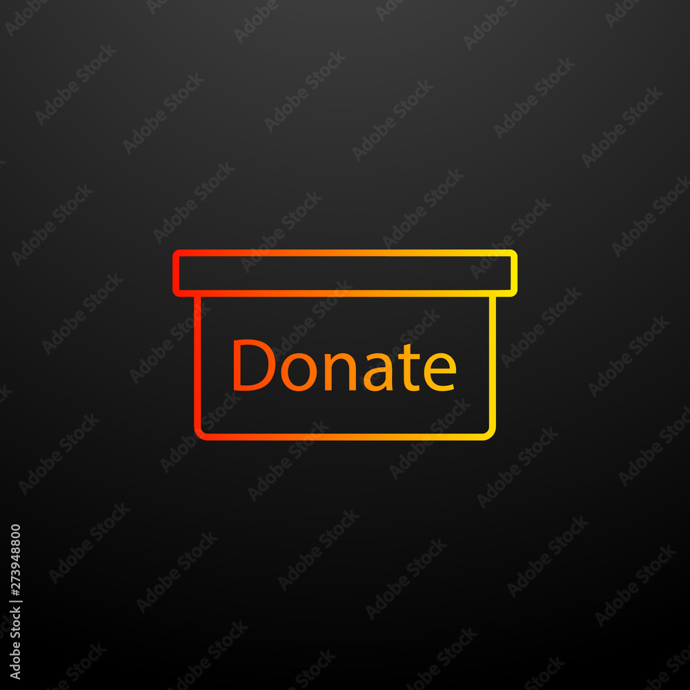 donate sign nolan icon. Elements of mobile banking set. Simple icon for websites, web design, mobile app, info graphics