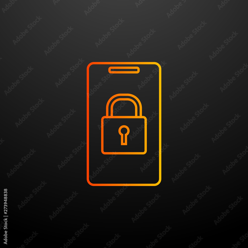 lock in a smart phone nolan icon. Elements of mobile banking set. Simple icon for websites, web design, mobile app, info graphics lock in a smart phone nolan icon. Elements of mobile banking set. Simple icon for websites, web design, mobile app, info graphics