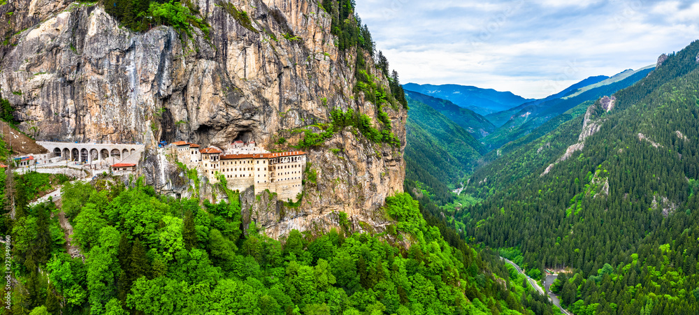 Sumela Monastery in Trabzon Province of Turkey - obrazy, fototapety, plakaty 