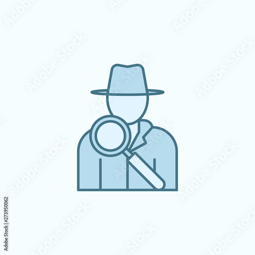 detective field outline icon. Element of crime icon