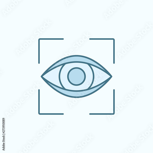 search by eyes field outline icon. Element of crime icon