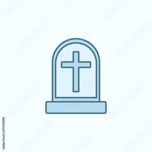 grave field outline icon. Element of crime icon
