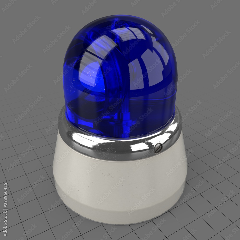 Blue emergency light Stock 3D asset Adobe Stock