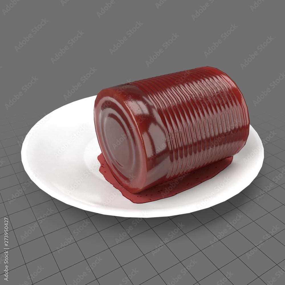 Canned cranberry sauce Stock 3D asset | Adobe Stock