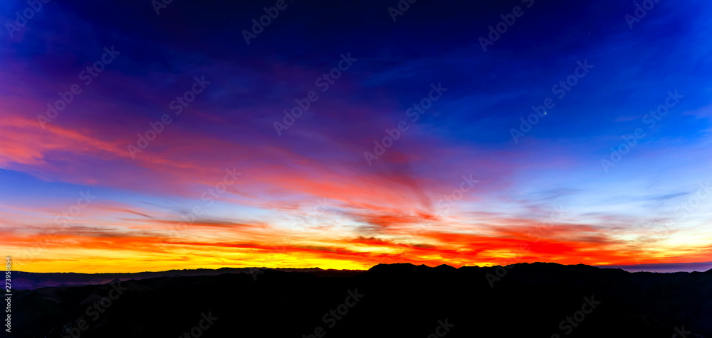 Silhouette of Horizon at Sunset