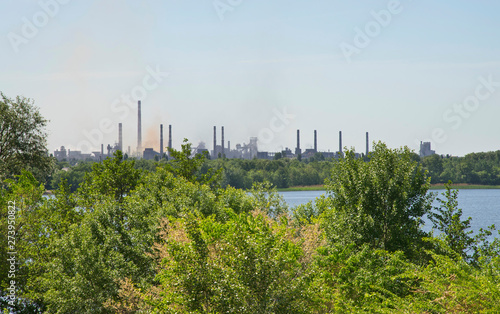 Wallpaper Mural Voronezh river and Novolipetsk metallurgical combine in Lipetsk. Russia Torontodigital.ca