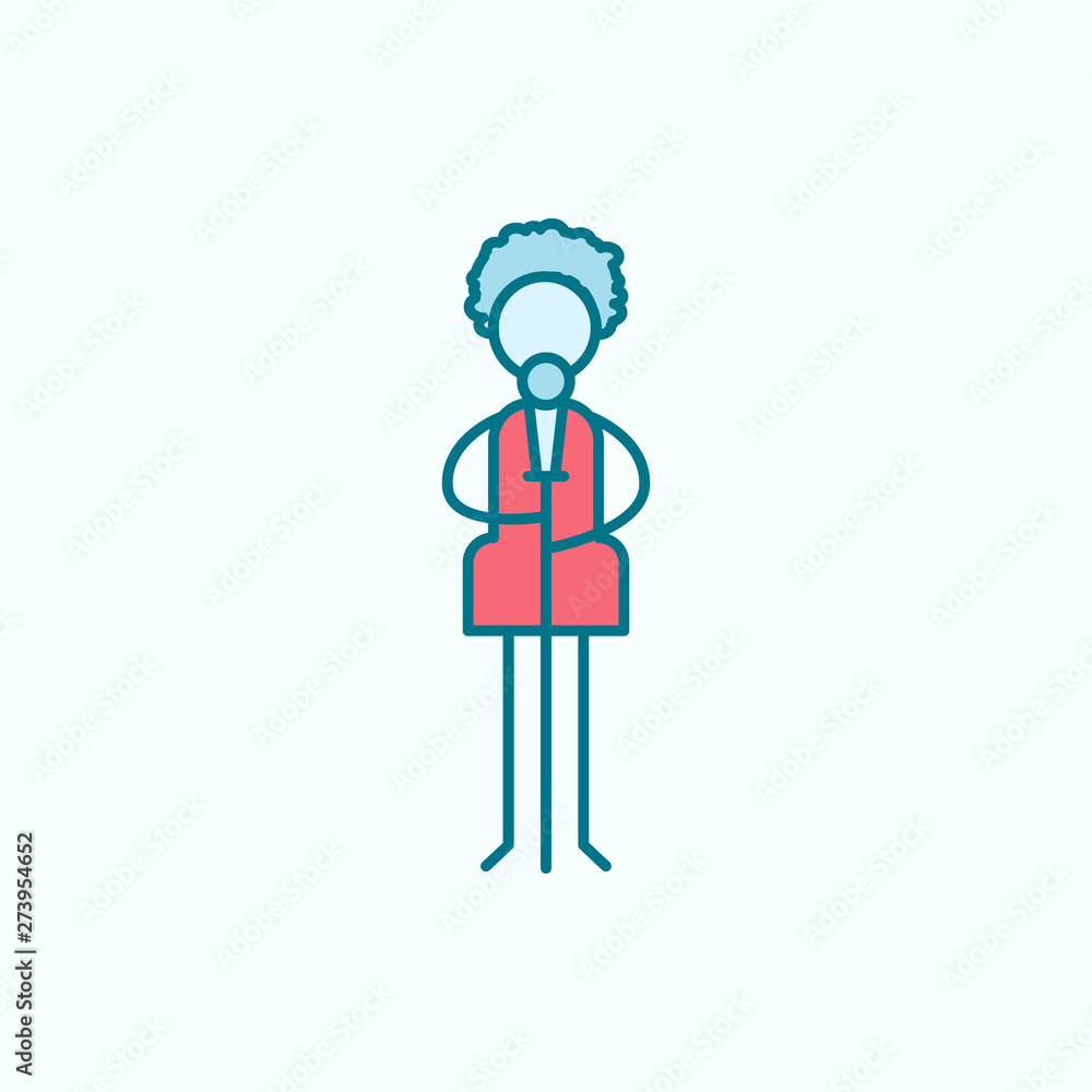singer field outline with red element icon singer field outline with red element icon
