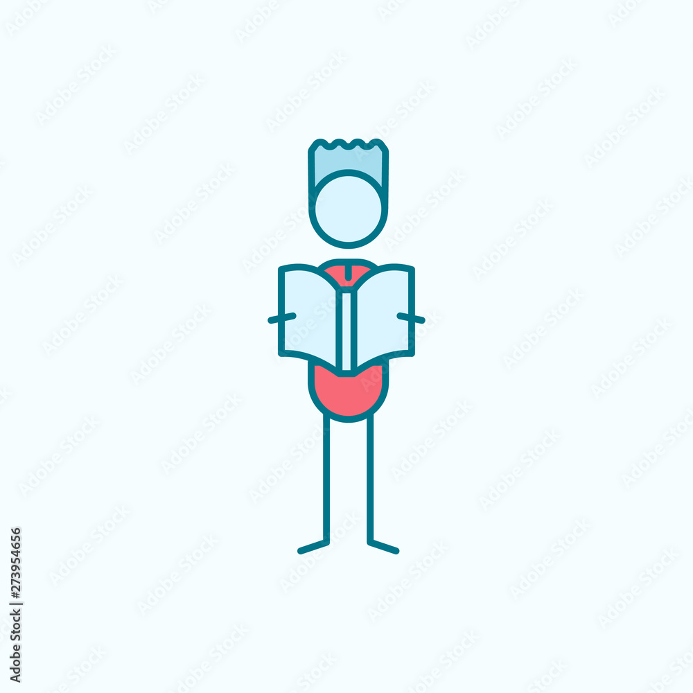 student field outline with red element icon student field outline with red element icon