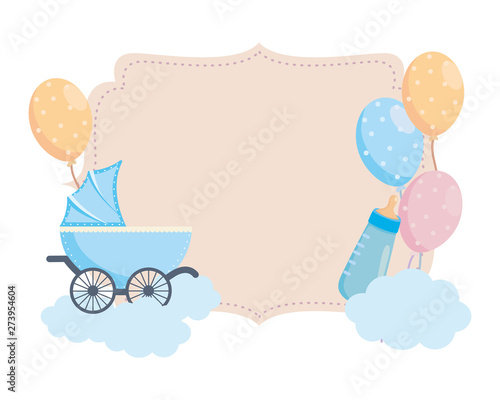Isolated baby shower symbol design